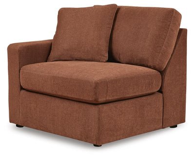 Modmax 3-Piece Sectional w/ Storage Console in Spice Performance Fabric and Next-Gen Nuvella