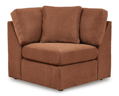 Modmax 8-PC Sectional and Audio Consoles in Spice Performance Fabric and Next-Gen Nuvella