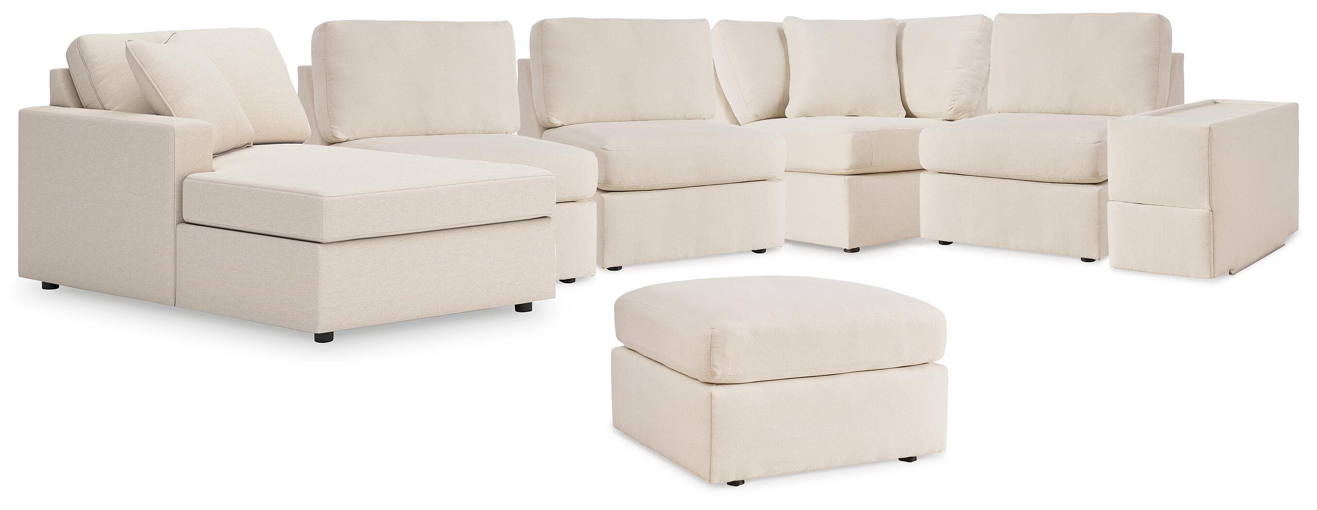 Modmax 6-Piece Sectional w/ Chaise and Ottoman in Oyster