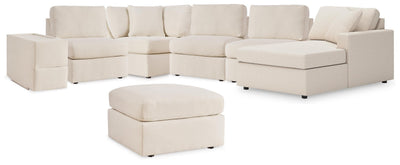 Modmax 6-Piece Sectional with RAF Chaise and Ottoman in Oyster
