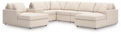 Modmax 7-Piece Sectional in Oyster Performance Fabric and Next-Gen Nuvella