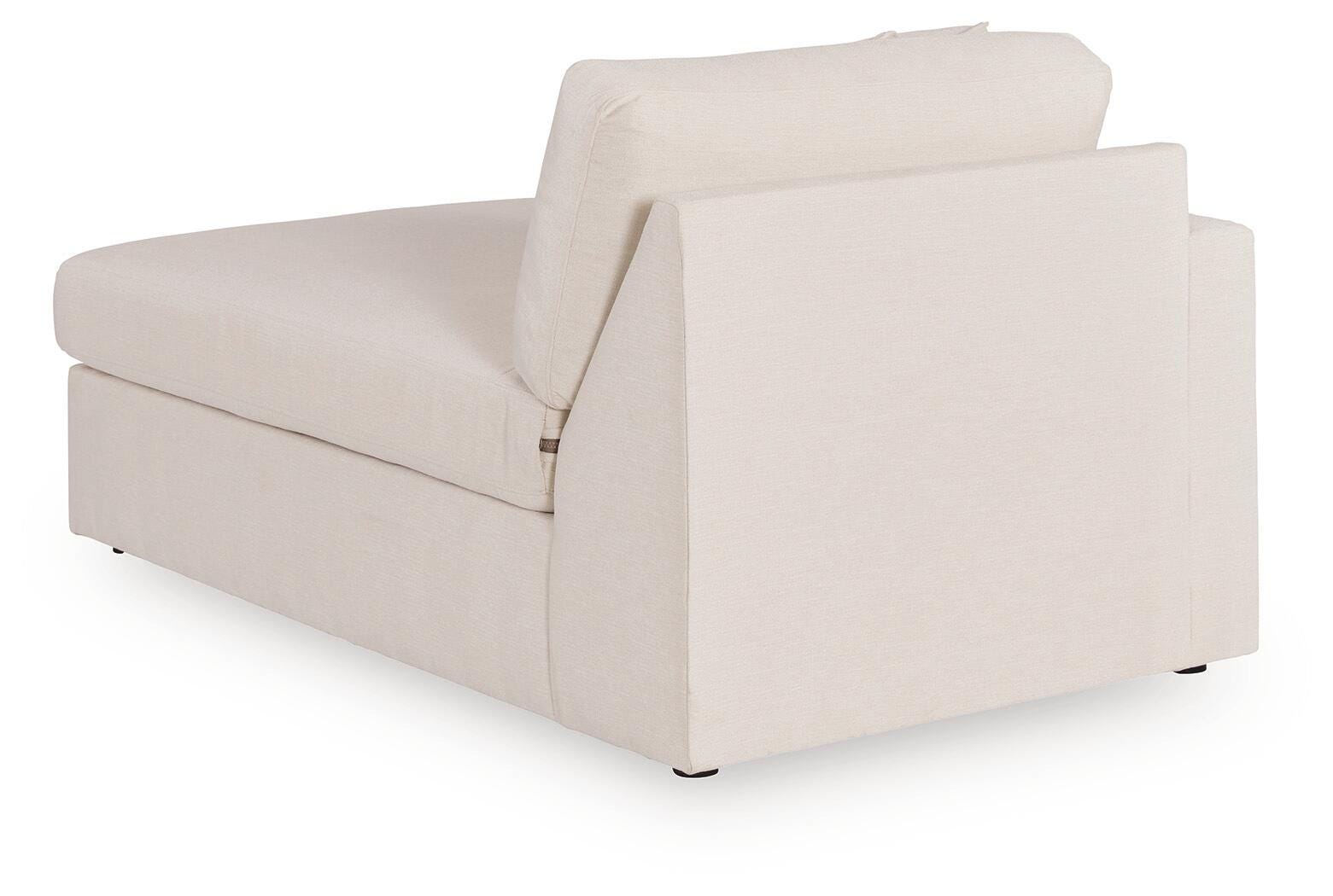 Modmax 8-Piece LAF Chaise Sectional and Storage Consoles in Oyster Performance Fabric and Next-Gen Nuvella