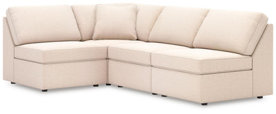 Modmax 4-Piece Sectional in Oyster Performance Fabric and Next-Gen Nuvella