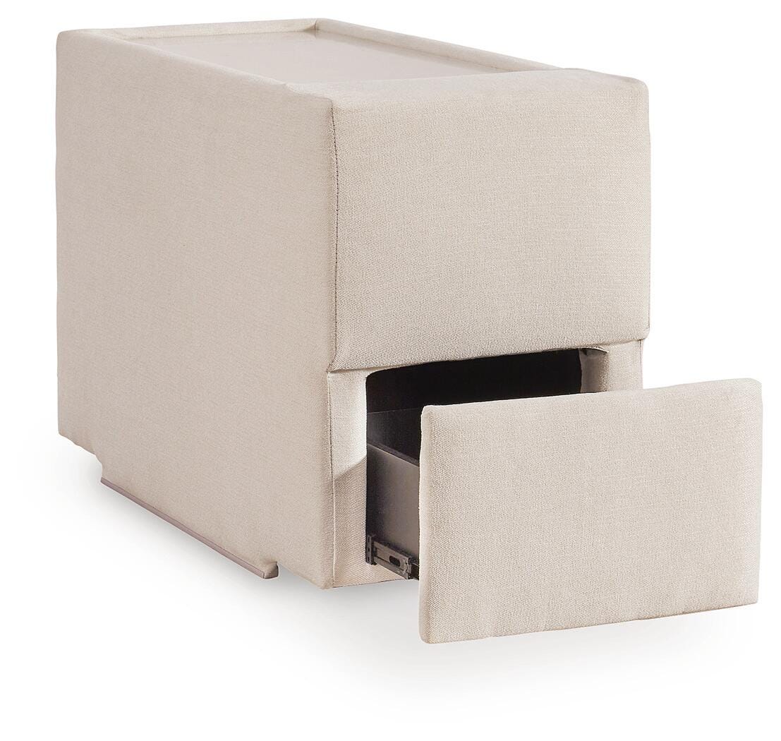 Modmax 7-Piece Sectional with Storage Console in Oyster Performance Fabric and Next-Gen Nuvella