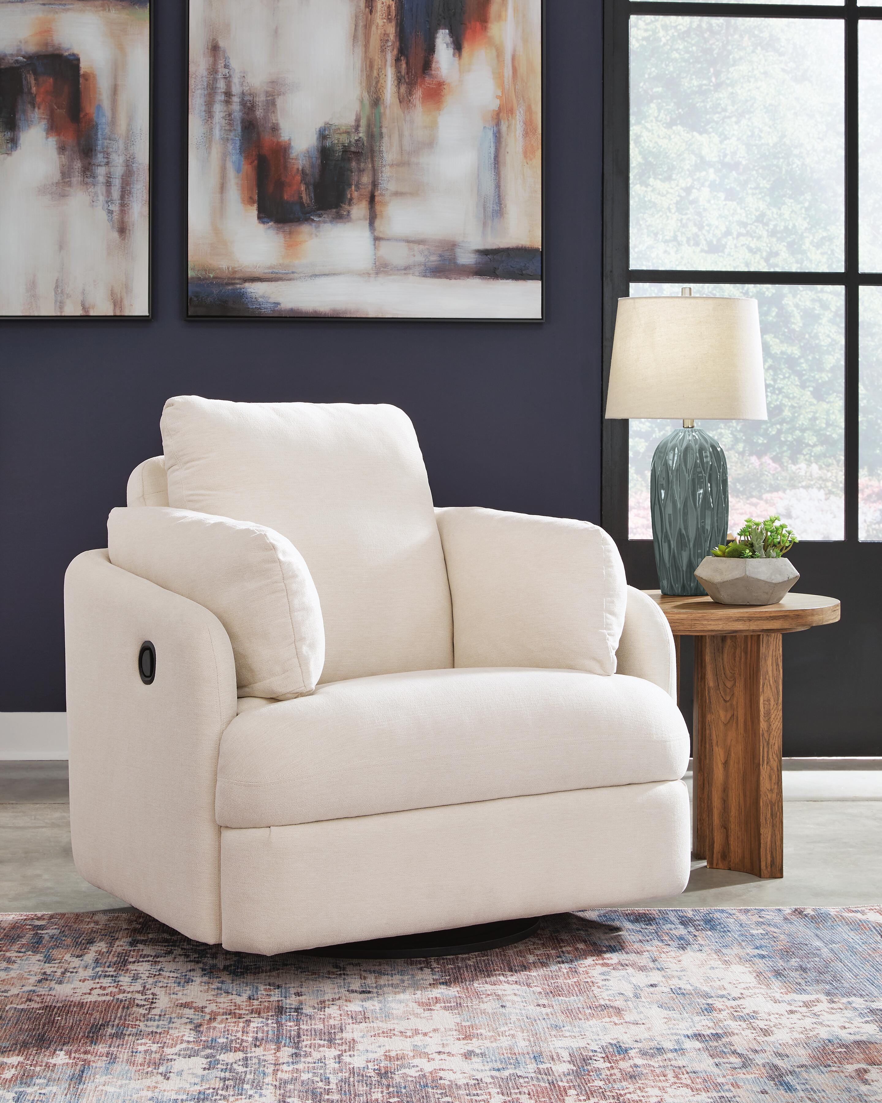 Modmax 5-Piece Sectional and Swivel Glider Recliner in Oyster