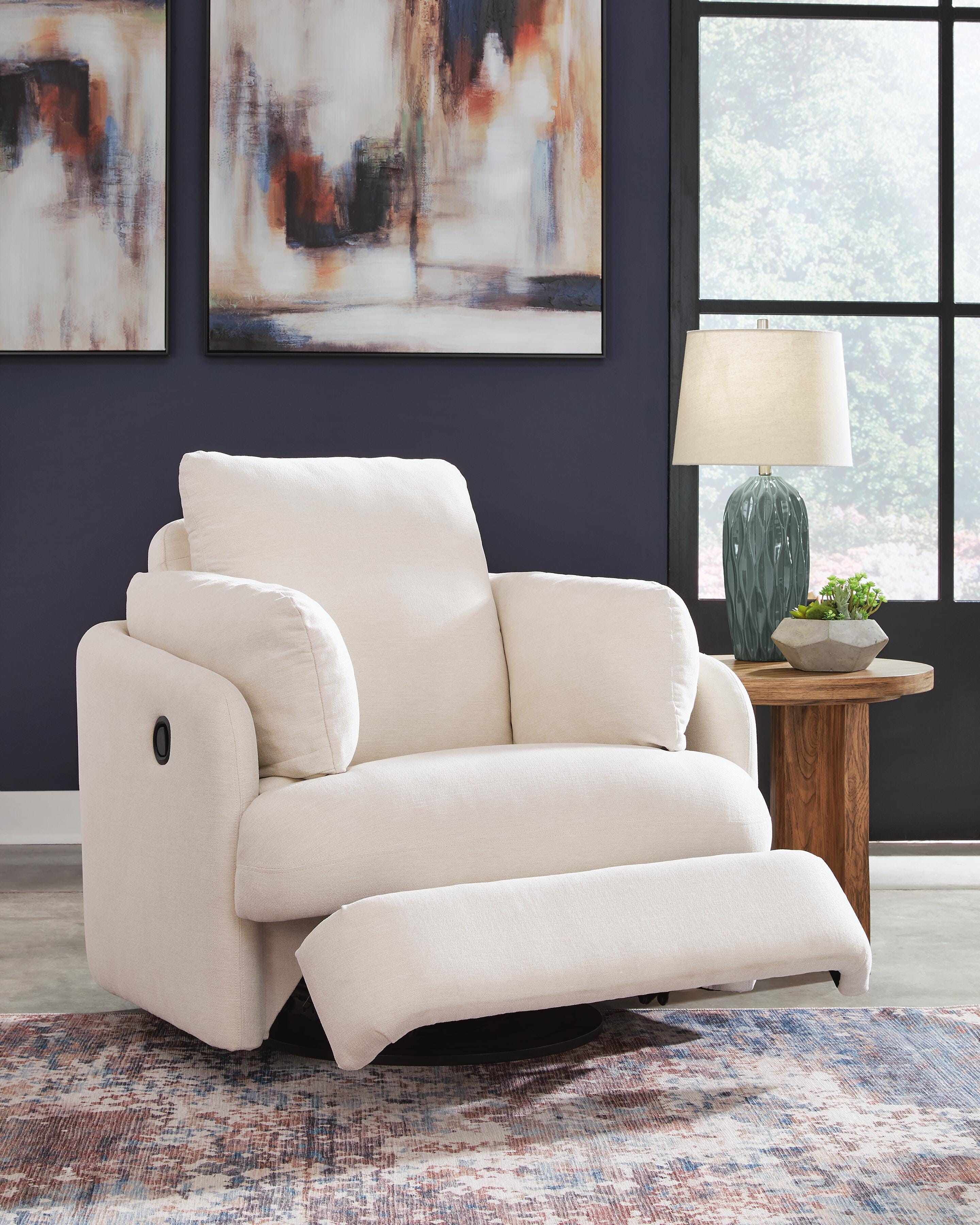 Modmax 6-Piece Sectional and Swivel Glider Recliner in Oyster