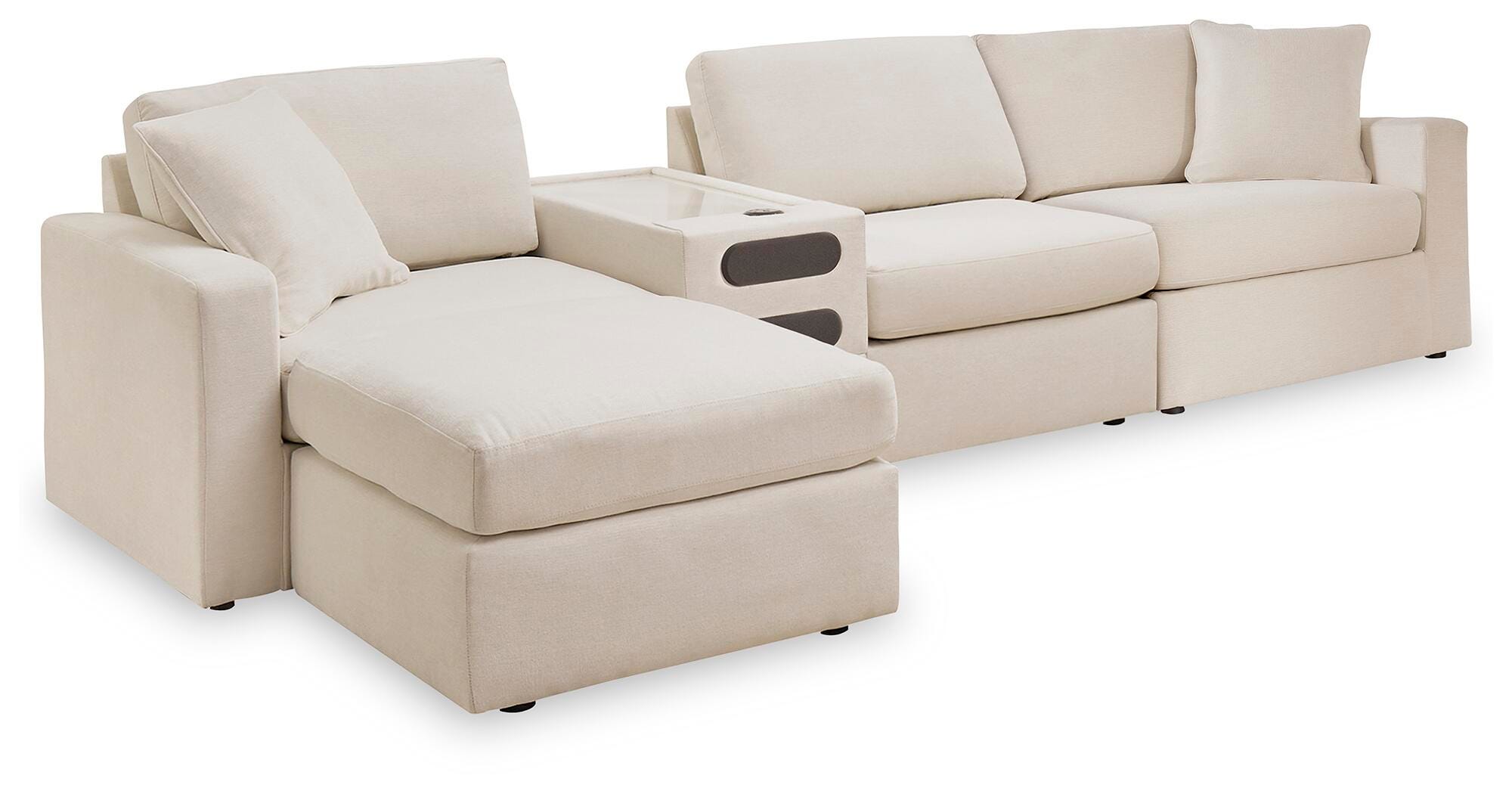 Modmax 4-Piece Sectional w/ Ottoman in Oyster