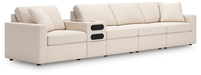 Modmax 5-Piece Sectional in Oyster Performance Fabric and Next-Gen Nuvella