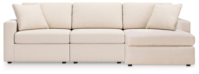 Modmax 3-Piece RAF Chaise Sectional in Oyster Performance Fabric and Next-Gen Nuvella