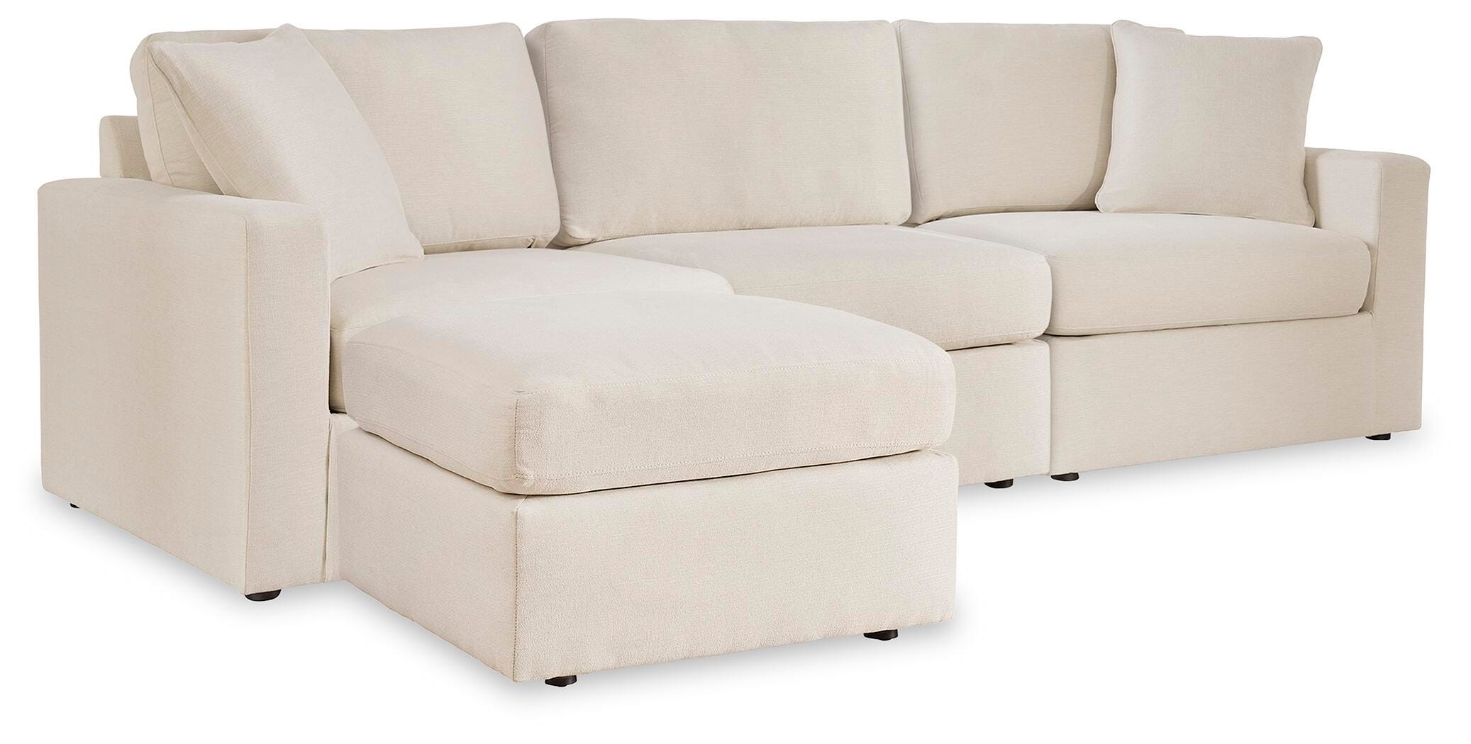 Modmax 3-Piece Sectional and Ottoman in Oyster