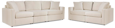 Modmax 3-Piece Sectional and 2-Piece Sectional Loveseat in Oyster