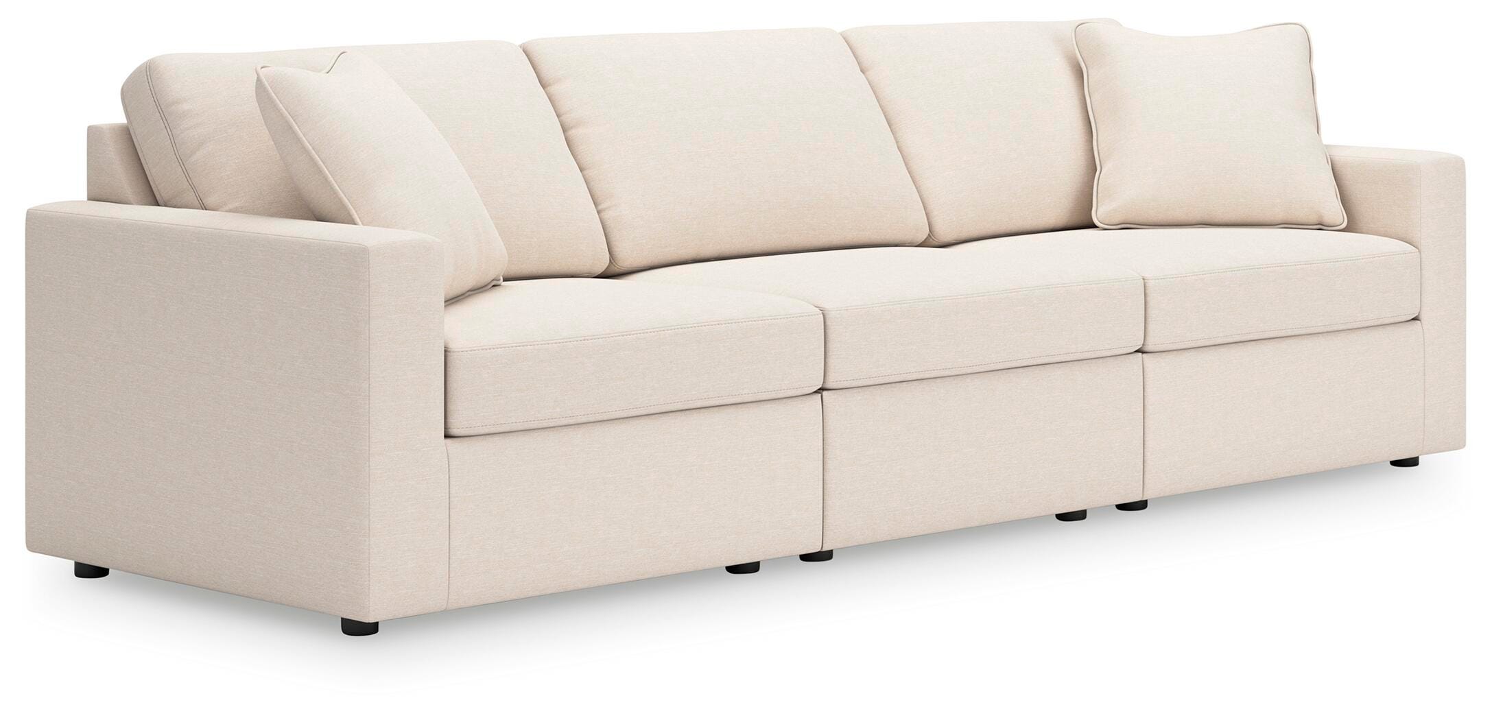 Modmax 3-Piece Sectional and Ottoman in Oyster