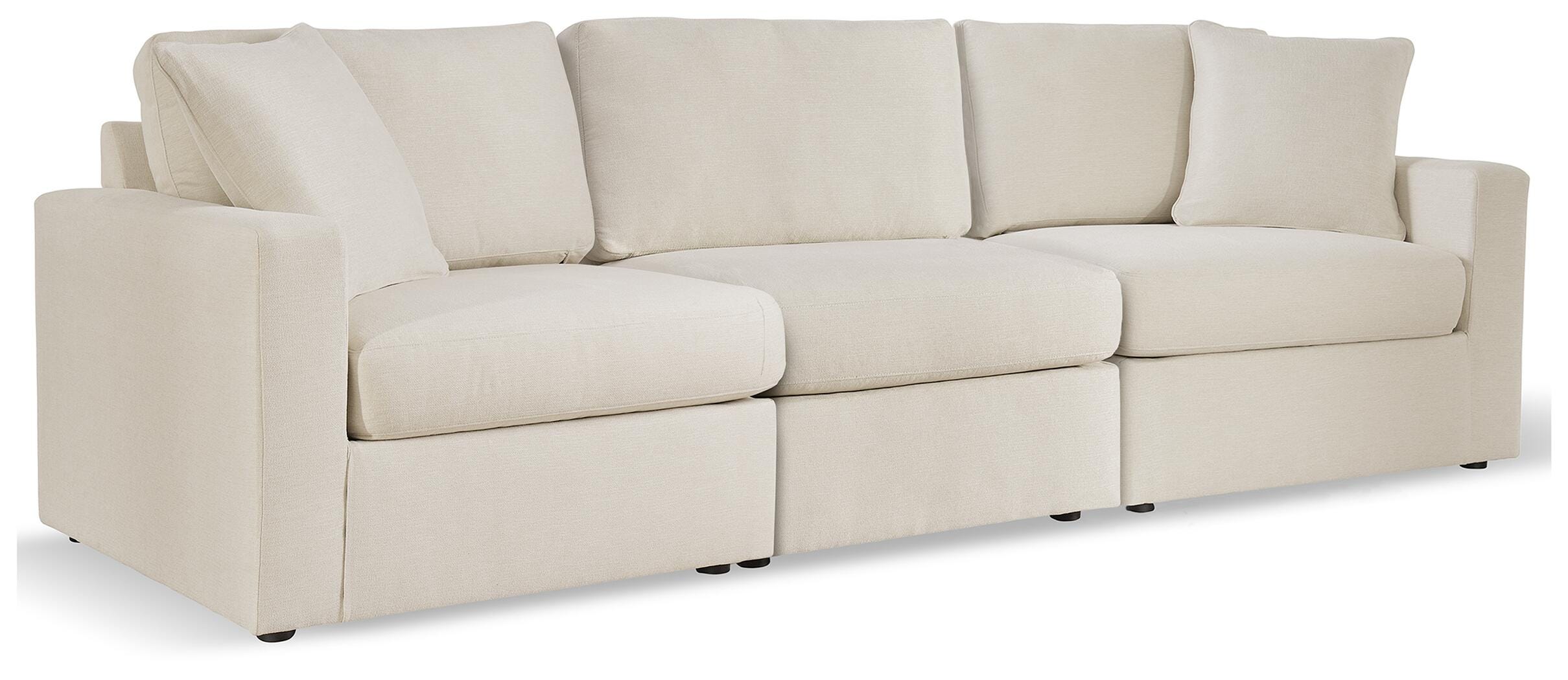 Modmax 3-Piece Sectional and 2-Piece Sectional Loveseat in Oyster