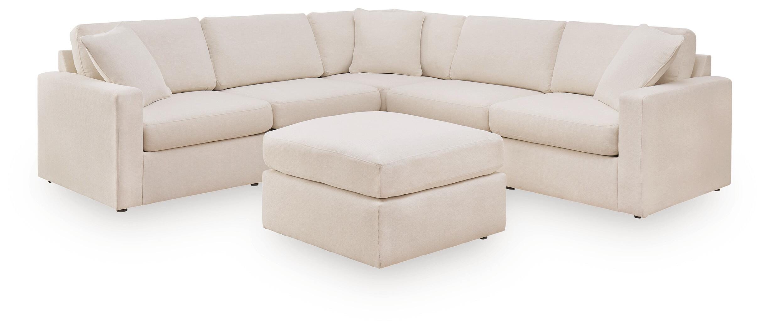 Modmax 5-Piece Sectional and Ottoman in Oyster