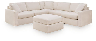 Modmax 5-Piece Sectional and Ottoman in Oyster