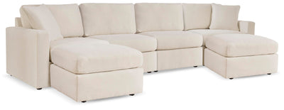 Modmax 4-Piece Sectional and 2 Ottomans in Oyster