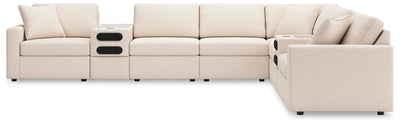 Modmax 8-Piece Sectional with Audio Consoles in Oyster Performance Fabric and Next-Gen Nuvella