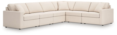Modmax 6-Piece Sectional Sofa in Oyster Performance Fabric and Next-Gen Nuvella