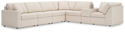 Modmax 7-Piece Sectional with Storage Console in Oyster Performance Fabric and Next-Gen Nuvella