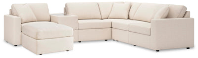 Modmax 6-Piece Sectional and Ottoman in Oyster