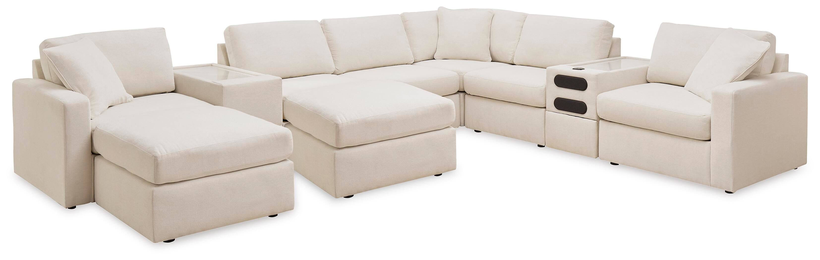 Modmax 8-Piece Sectional and 2 Ottomans in Oyster