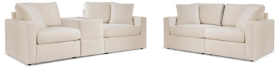 Modmax 3-Piece Sectional Sofa and 2-Piece Sectional Loveseat in Oyster