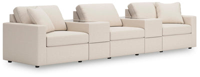 Modmax 5-Piece Sectional with Storage Consoles in Oyster Performance Fabric and Next-Gen Nuvella