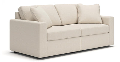 Modmax 3-Piece Sectional Sofa, 2-Piece Sectional Loveseat and Swivel Glider Recliner in Oyster