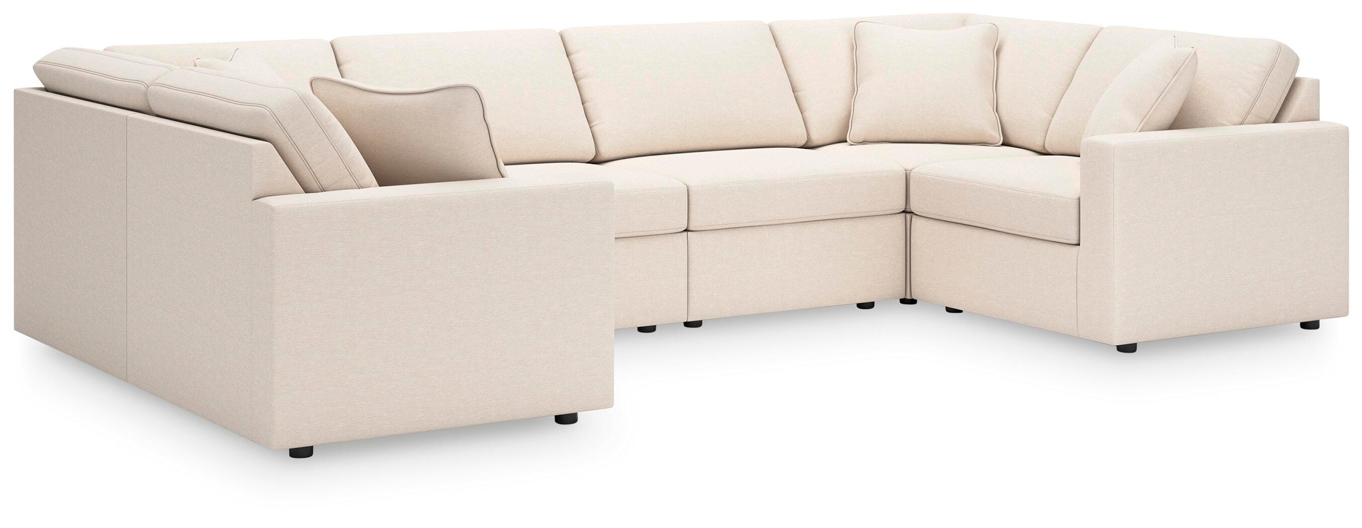 Modmax 6-Piece Sectional in Oyster Performance Fabric and Next-Gen Nuvella