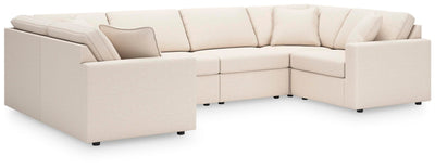 Modmax 6-Piece Sectional in Oyster Performance Fabric and Next-Gen Nuvella