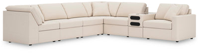 Modmax 7-Piece Sectional with Audio Console in Oyster Performance Fabric and Next-Gen Nuvella