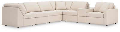 Modmax 7-Piece Sectional w/ Storage Console in Oyster Performance Fabric and Next-Gen Nuvella