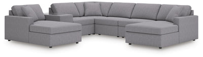 Modmax 7-Piece Sectional in Granite Performance Fabric and Next-Gen Nuvella