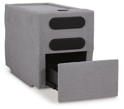 Modmax 6-Piece Sectional with Audio System and Chaise in Granite Performance Fabric and Next-Gen Nuvella