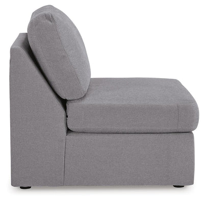 Modmax 5-Piece Sectional and 3 Ottomans in Granite