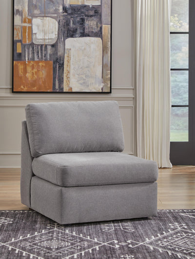 Modmax 6-Piece Sectional with Storage Console in Granite Performance Fabric and Next-Gen Nuvella