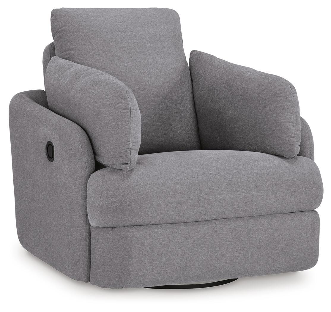 Modmax 6-Piece Sectional and Swivel Glider Recliner in Granite