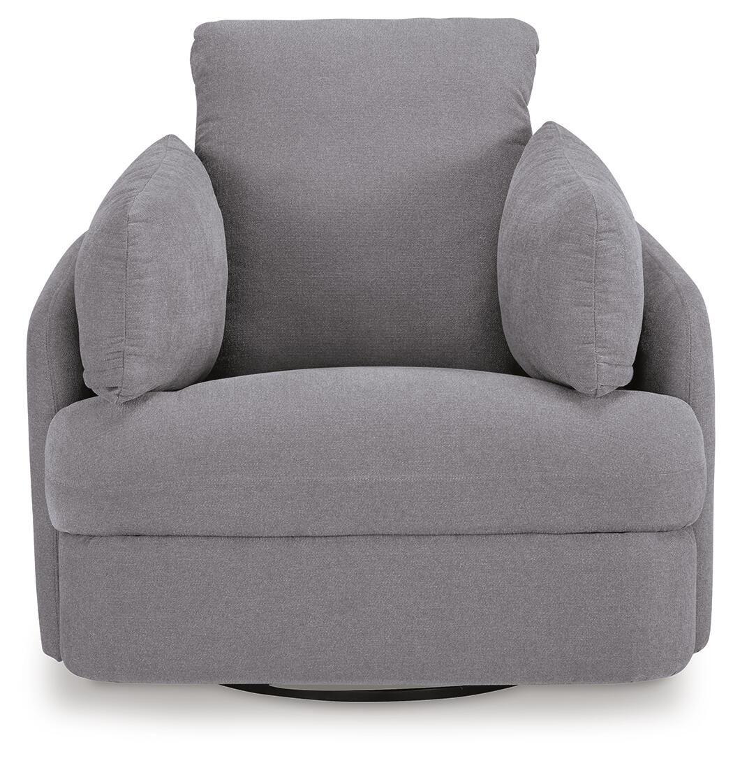 Modmax 6-Piece Sectional and Swivel Glider Recliner in Granite