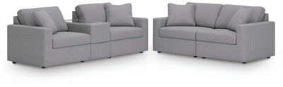 Modmax 3-Piece Sectional Sofa and 2-Piece Sectional Loveseat in Granite