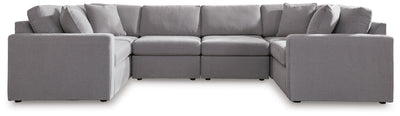 Modmax 6-Pc Sectional in Granite Performance Fabric and Next-Gen Nuvella
