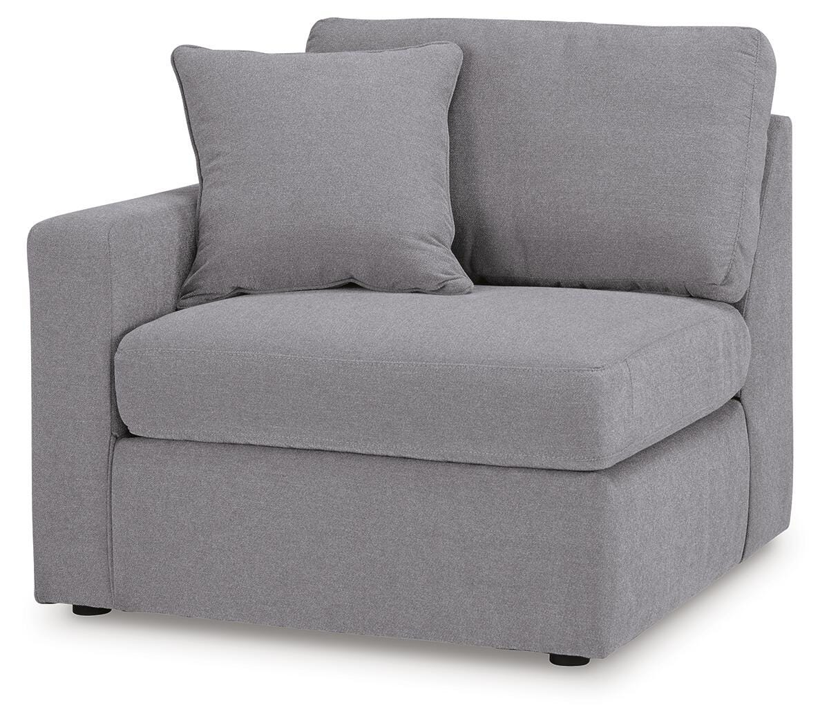 Modmax 5-Pc Sectional in Granite Performance Fabric and Next-Gen Nuvella