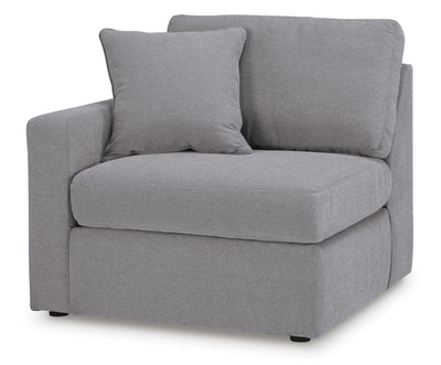 Modmax 4-Piece Sectional RAF Chaise in Granite Performance Fabric and Next-Gen Nuvella