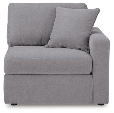 Modmax 5-Piece Sectional with Audio Consoles in Granite Performance Fabric and Next-Gen Nuvella