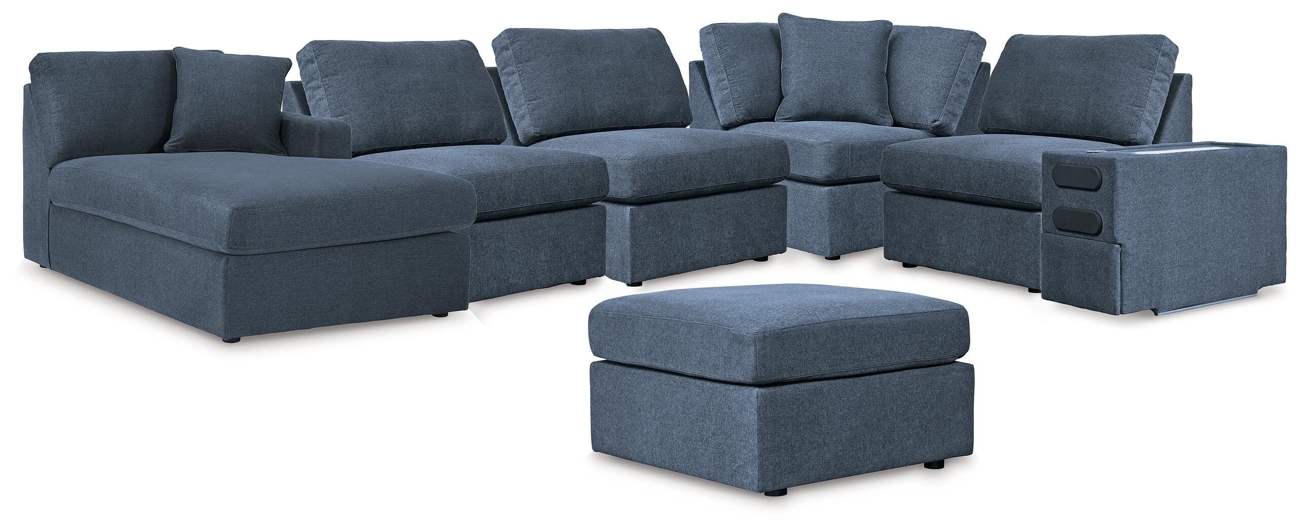 Modmax 6-Piece Sectional w/ Chaise and Ottoman in Ink
