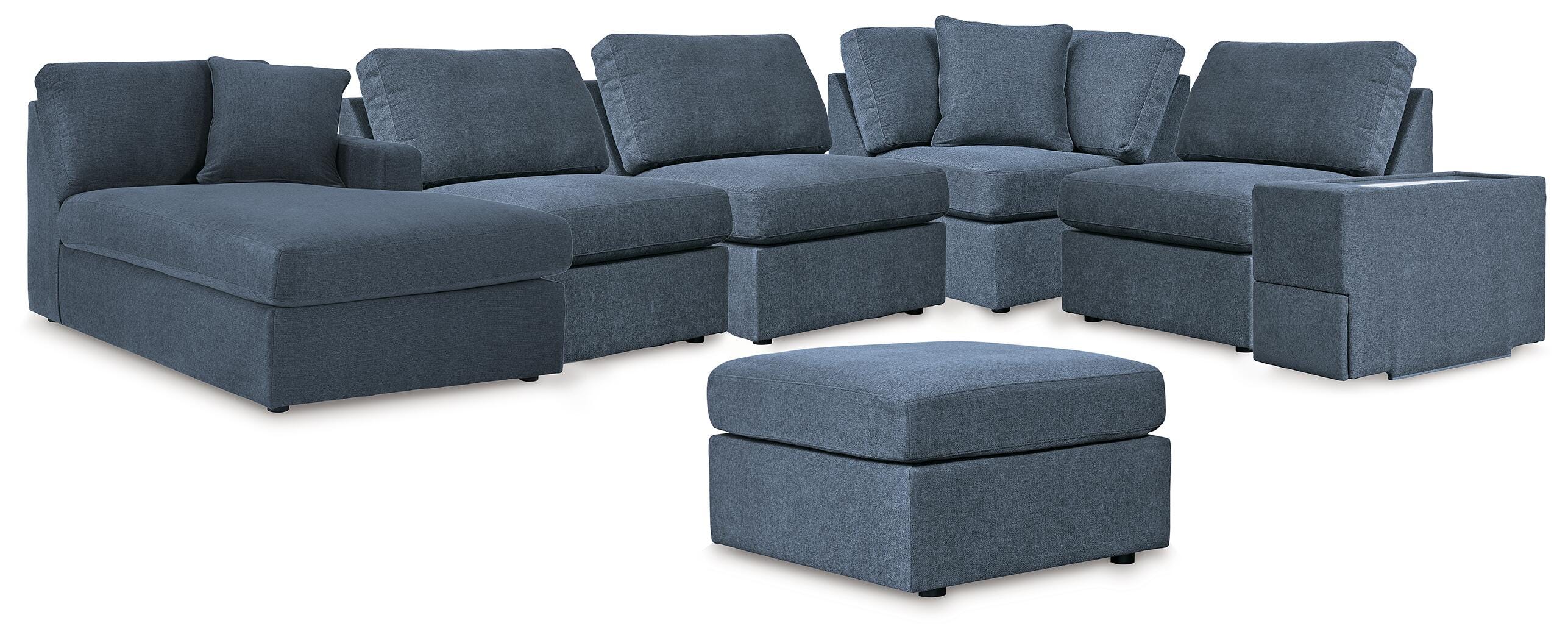 Modmax 6-Piece Sectional with Chaise and Ottoman in Ink