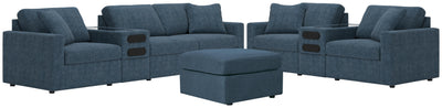 Modmax 4-Piece Sectional Sofa, 3-Piece Sectional Loveseat and Ottoman in Ink