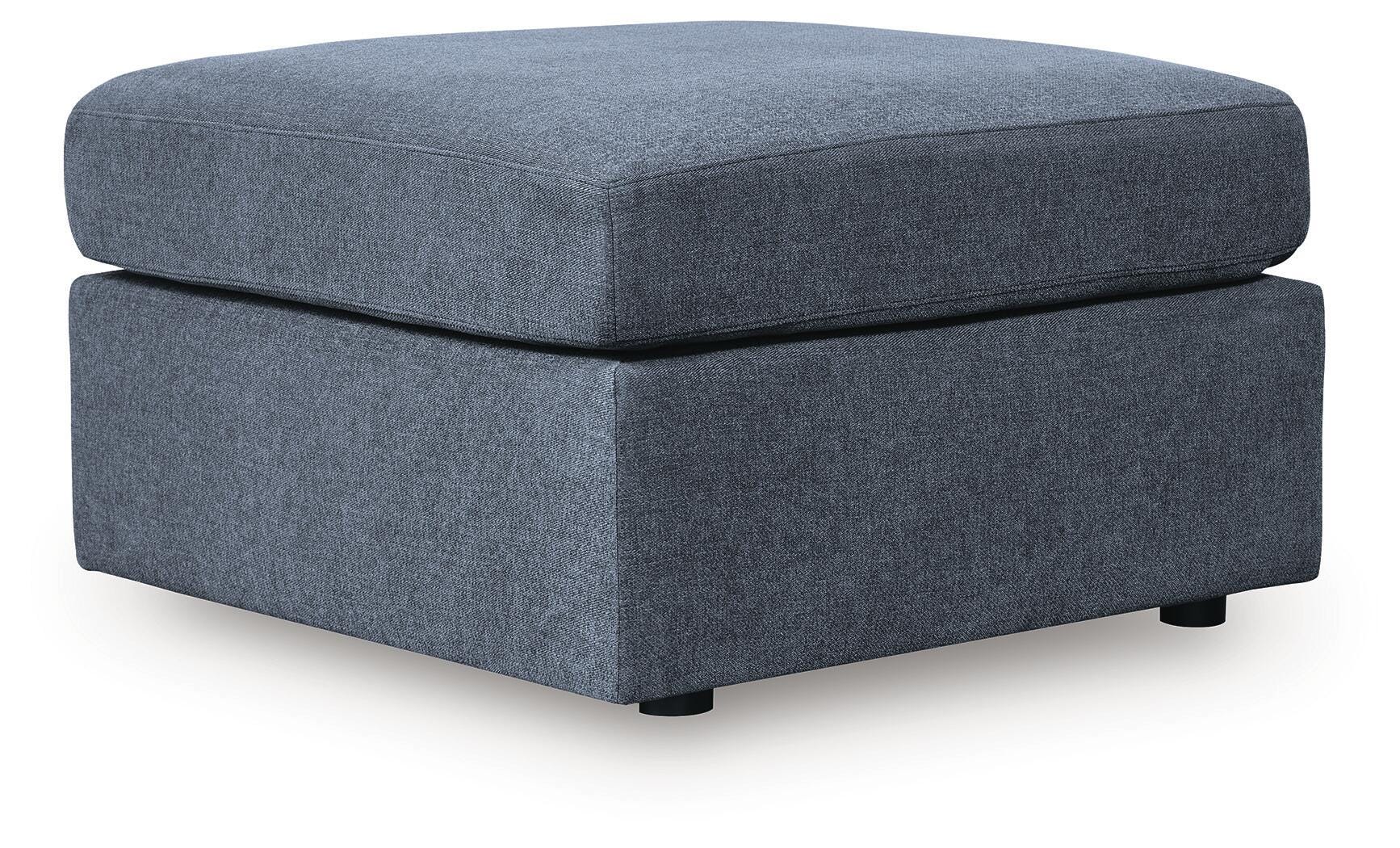 Modmax Oversized Accent Ottoman in Ink Performance Fabric and Next-Gen Nuvella