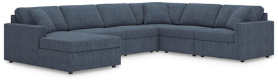 Modmax 6-Piece LAF Sectional in Ink Performance Fabric and Next-Gen Nuvella