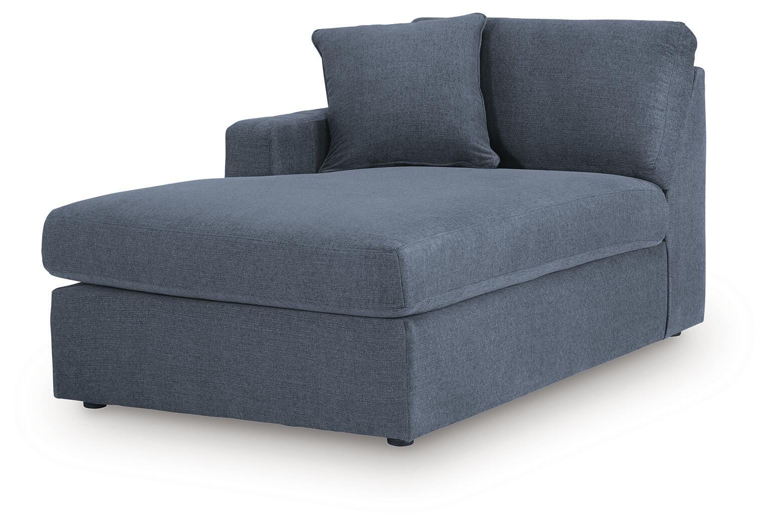 Modmax 6-Piece RAF Chaise Sectional and Ottoman in Ink