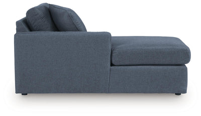 Modmax 5-Piece LAF Chaise Sectional in Ink Performance Fabric and Next-Gen Nuvella